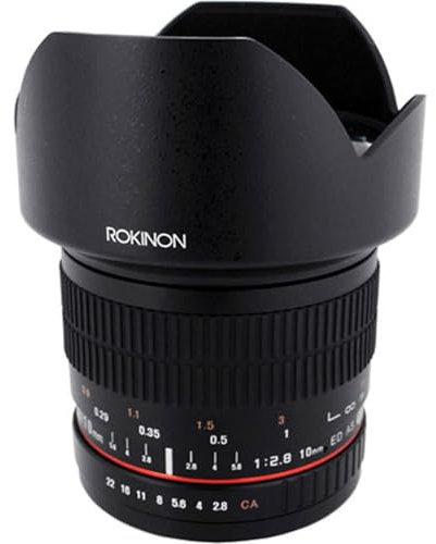 Rokinon Obiettivo 10 mm f/2.8 ED AS NCS CS per Sony E Mount (fotocamere mirrorless NEX), messa a fuoco manuale