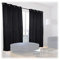 Relaxdays Verdunklungsvorhänge mit Ösen, 2er-Set, einfarbig, waschbar, HBT: 245 x 135 x 0,5 cm, schwarz