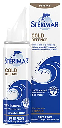 Sterimar Nasal Spray, Cold Defence, 100% Natural Sea Water Enriched with Copper, 50 ml