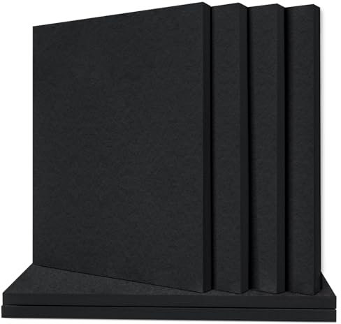 TroyStudio Thickened Acoustic Panels, 16 x 12 x 0.5 Inches Pack of 6 Felt Wall Decor Tiles Sound Absorbing Board, Noise Reverb Echo Dampening Soundproof Padding for Door Music Recording Home Studio