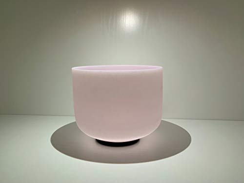 Musical Instruments Gemstone Morganite Fusion Crystal Singing Bowl C Root Chakra 12 inch with Free Suede Striker and O ring