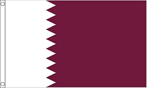 FlagSuperstore - Bandiera del Qatar, 152 x 91 cm, 100% Poliestere, con Occhielli