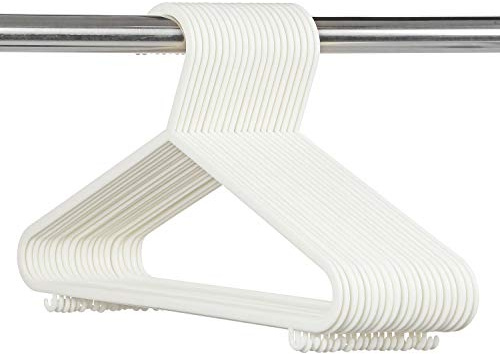 Taylor & Brown® 100 White Plastic Coat Hangers For Kids Clothes - Childrens Clothes Coat Plastic Hangers Hang Baby Child Children Kids Hanging Storage
