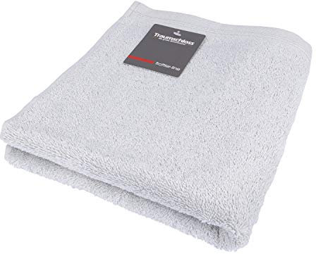 Traumschloss Frottier Line Saunatuch aus 100% Baumwolle mit 500g/m², samtweich & angenehm zur Haut - allergiker geeignet 75x200 hellgrau
