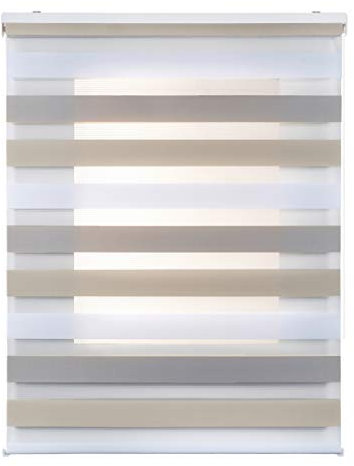 Estores Noche y Dia de Calidad con Doble Tejido Elegantes Estor Enrollable Noche y día para Ventanas de Interior y Puertas. Estores enrollables persianas y Cortinas STORESDECO Tricolor 120 x 180 cm