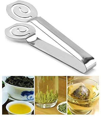 Tea Bag Squeezer and Strainer - Coffee Bag Tong Clamp Holder Clip for Kitchen and Bar Tools