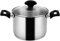Fagor Alaia Olla Inducción 18 cm, 3 Litros Acero Inoxidable 18/10, Tapa de Cristal, Cazuela Alta con Fondo Difusor de Triple Capa, Apto para Todas las Cocinas, Vitrocerámica, Gas, Lavavajillas