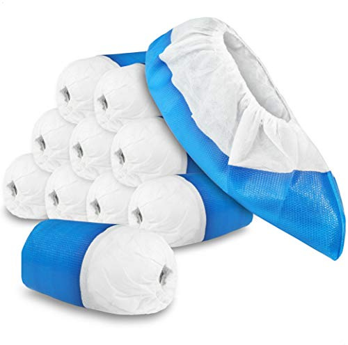 com-four® 100x Couvre, chaussures réutilisables de qualité supérieure | Antidérapants - réutilisables et imperméables - Taille unique