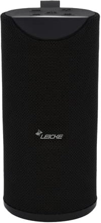 LEICKE Tragbarer Bluetooth-Lautsprecher, Überraschend Starker Sound, Verbinde 2 Lautsprecher für Lautstarken Hi-Fi Sound, 10-Stunden Akkulaufzeit, Freisprechfunktion für Phone, Draußen,Phantom Black