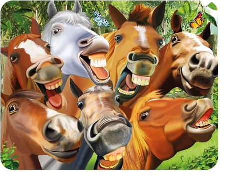 3D LiveLife Magnet - Horsing Around from Deluxebase. Lenticular 3D Horse Fridge Magnet. Magnetic decor for kids and adults with artwork licensed from renowned artist, David Penfound