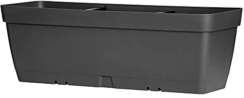 Art Plast Lolego Pot Blumentopf 40 cm mit Wasserreservoir, anthrazit