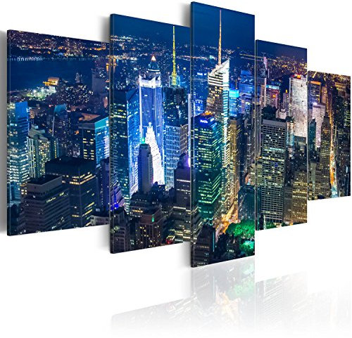 murando Akustikbild 225x112 cm Bilder miit Akustikschaumstoff Hochleistungsschallabsorber Schallschutz Leinwandbild XXL 5 tlg Wandbild 030211-33