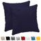 Dreamzie Kissenbezug 80x80 (Set mit 2) - 100% Jersey Baumwolle 150 g/qm Kissenbezüge -Dunkelblau - Für Kissen 80 x 80 cm - Kissenhülle - Kissenbezug - Resistent und Hypoallergen