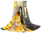 ANDANTINO Schal aus 100% Seide, 109,2 cm, groß, quadratisch, leicht, Kopftuch und Schal, für Damen, mit Geschenkverpackung, Schwarz/goldfarben, Large