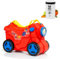 MOLTO | Kinderkoffer Molto Moto Rot + Thermoskanne 500 ml | Kinderreisekoffer, Kinderhandgepäck, Kinderhandgepäck, Lernspielzeug für Kinder, Für Kinder ab 36 Monaten