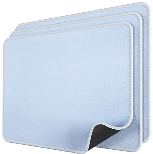 KTRIO Mauspads, 275×215mm Mousepads [30% Größer] mit Vernähte Kanten, wasserdichte Maus Pads mit Rutschfester Gummierte Unterseite Waschbar Verschleißfest Strapazierfähig Mauspads, (Blau)