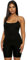 TTPSRY Combishort Femme Sexy Moulant à Manches Courtes Combinaison de Sport Décontracté Noir Jumpsuit (Croix S)