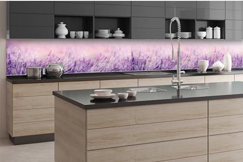 Dimex Küchenrückwand Folie Selbstklebend Lavendel 350 x 60 cm | Klebefolie - Dekofolie - Spritzschutz für Küche | Made in EU