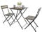 Set Bistrot 2 Sedie Con Tavolino Pieghevole Salvaspazio In Legno Di Acacia E Metallo Salottino Salotto Per Patio Giardino Balcone Veranda Esterno Piscina Terrazzo Arredo Design Semplice Marrone