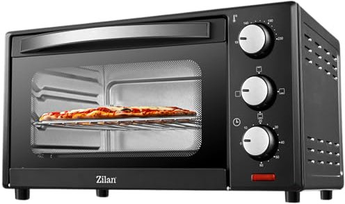 Mini four 15 l | 1200 W | 60 ° à 230 °C | Minuteur 60 min | Plaque ramasse-miettes | Mini four | Four de camping