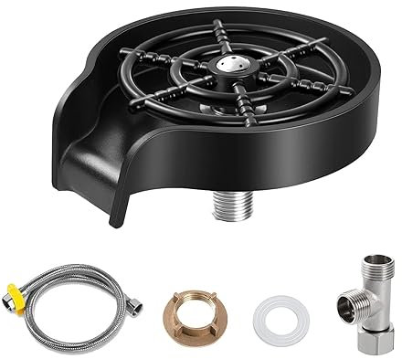 youjia Lave Verre Evier Lavabo Automatique en Acier Inoxydable Rinceur de Verre pour Hôtel Bar Verre à Bière Café Accessoires pour Evier de Cuisine
