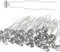 PLABBDPL 30 Stück Hochzeitshaarnadeln Brauthaarnadeln U-förmige Diamant-Haarnadeln Kristallblumen-Form-Haarnadel, weiße Diamant-Haarnadel für Frauen, Mädchen, Hochzeit, Ball