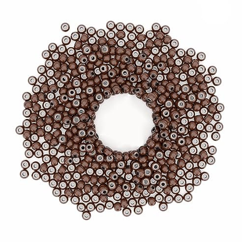 OWill 500 Pcs 3mm Nano Beads Hair Extensions for Micro Beads Hair Extensions Micro Nano Beads (Brown)