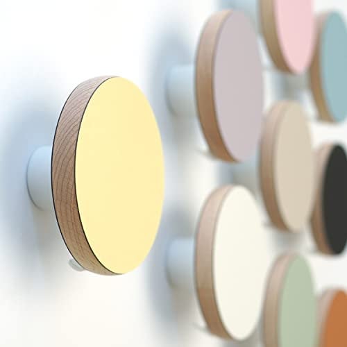 bomidé - Wandhaken rund in verschiedenen Farben (2x Gelb)