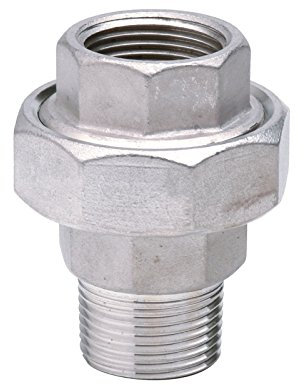 Edelstahl Fitting #341 Verschraubung 1 Zoll IG/AG konisch Gewindefitting