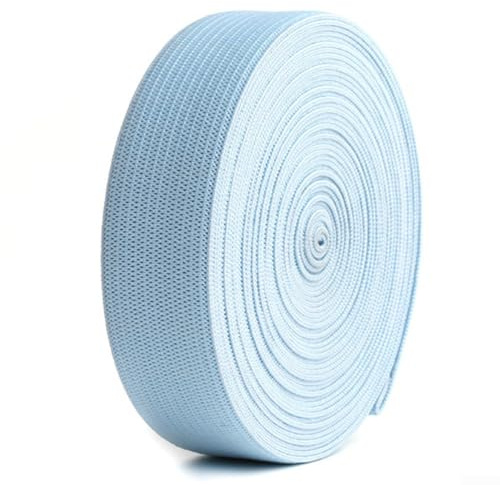 Elastische Bänder, 2 cm breit, 5 m lang, stark und dehnbar, unverzichtbares Nähzubehör (hellblau)