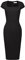 Hobemty Women's Sheath Dress Square Neck Cap Sleeve Work Pencil Dresses Black S