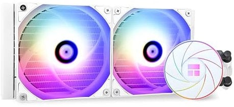 THERMALRIGHT Aqua Elite 240 Weiß ARGB CPU Wasserkühlung,Weißer Aio CPU Kühler, 240 Kühlreihen Größe,2 x120mm PWM Lüfter,S-FDB Lager,für AMD/AM4/AM5, Intel LGA1150/1151/1155/1156/1200/2011/1700