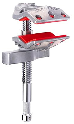 Manfrotto 2 End Vice Jaw Clamp, Heavy Duty End Jaw Clamp, 2-inch/5cm Opening Capacity, 110lbs/50kg MaxPayload, 5/8”/16mm Baby Pin, to support Lighting Fixtures, Lighting Controls, Camera Rigs,C50EJ
