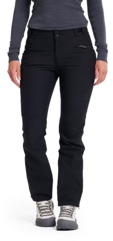 RevolutionRace Dam Silence Proshell 3L Pants, Vattentäta och Slitstarka Regnbyxor för alla Utomhusaktiviteter, Black/Anthracite 3.0, L