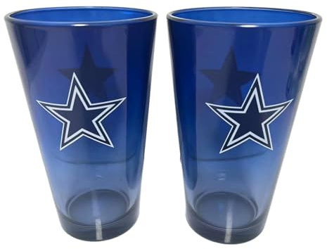 Great Branding Dallas Cowboys NFL Pint Gläser Glas Set 2er-Set 475 ml
