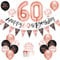 Women 60th Birthday Decorations Black Rose Gold 60th Black Rose Gold Birthday Decorations 16 Pack by Wonsta