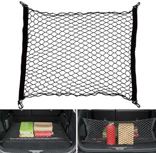 BBOSCH Kofferraumnetz für VW ID.4 Crozz 2020~2024, dehnbares, elastisches Nylon-Aufbewahrungsnetz, hinteres Mesh-Organizer, Gepäckaufbewahrung, Auto-Innenzubehör