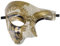 Coolwife Masquerade Mask Vintage Phantom Of The Opera One Eyed Half Face Costume (Checkered Gold)