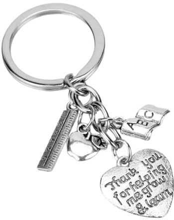 SHERCHPRY 1Stk Abschluss Schlüsselanhänger Abschlussfeierzubehör 2021 Buch Geschenke Schlüsselringe Weihnachtssto Schlüsselanhänger zum Lehrertag Lehrergeschenk Herzförmig