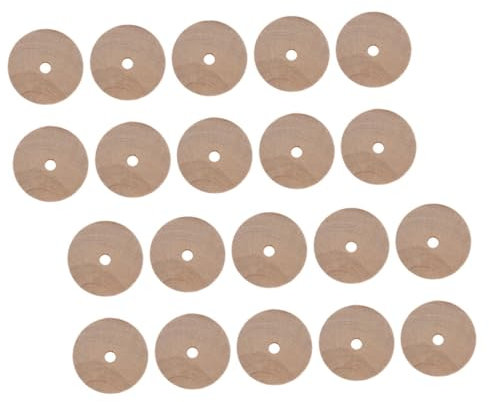 JECOMPRIS Holzräder 20 Stück Log-Rad Zubehör Für Diy Bastelprojekte Und Modellbau Kleine Holzräder 1.38 Zoll Für Kreative Handwerksarbeiten Und Spielzeugbau