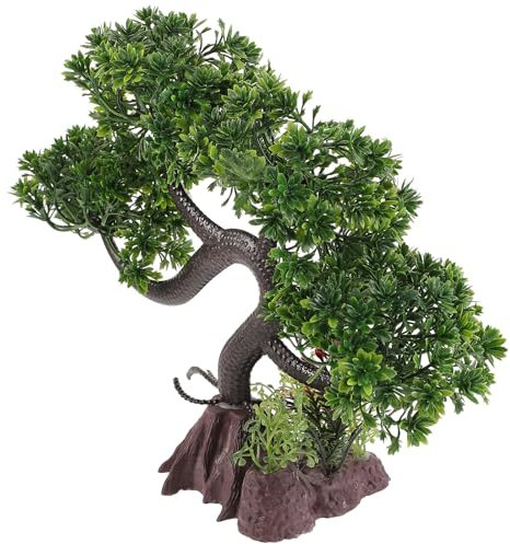 BESPORTBLE Realistic Tree Model for Fish Tank Landscaping, Plastic Aquarium Decoration, Multi-Color, 9.8 X 7.5 X 2.9 Inches, Aquarium Plants Artificial, Fish Tank Ornaments