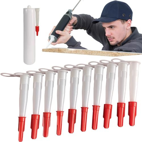 Punte per Cartucce,Silicone Ugelli,10pezzi Beccucci Per Cartuccia,Ugelli Per Cartucce,Ugelli Per Calafataggio,Punte Per Cartucce,Punte per Cartucce Silicone