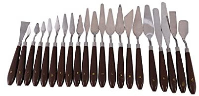 21 Uds cuchillos de pintura/herramientas de pintura/espátula de pintura/espátula de pintura al óleo/suministros de arte/suministros de pintura