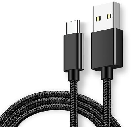 USB C Charger Cable USB A to USB C Type C Charger Fast Charging 3A Lead Braided for Samsung Galaxy S24 S23 S22 S21 S20,Pixel 8 7 6,PS5,Switch (1 Metre)
