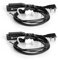 BLISCENTLY Set of 2 Covert Tube Walkie Talkie Earpiece Compatible with Kenwood KPG and TH, Retevis, BaoFen, WOUXUN, PUXING and WEIERWEI Walkie Talkie Big PTT Mic 2Wire 2Pin Earpiece Kit,Black