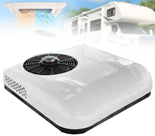 Aire acondicionado para vehículos recreativos, aire acondicionado para cabina de camión, techo dividido con control remoto, aire acondicionado en el techo para vehículos recreativos, furgonetas,12V