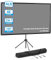 Proyector de pantalla con trípode, pantalla de proyección ALR, 100 pulgadas 16:9, pantalla de proyector portátil, alto contraste, trabajo en luz ambiental, fácil configuración, ideal para cine en