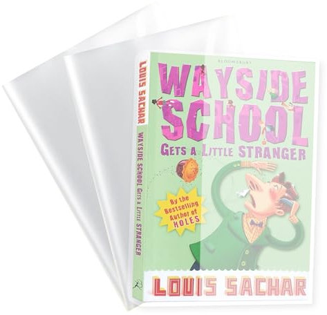 10 Stück Buchumschläge aus Kunststoff, transparent, verstellbarer Buchschutz für Schulen, Bindungen und Pässe, Größe B5 (190 x 260 mm), langlebig, wasserfest und selbstklebend