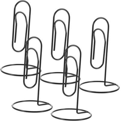 Lurrose Metallisierte Büroklammern 5 Stück Kreativer Großer Notizhalter Für Den Schreibtisch Für Den Täglichen Gebrauch Mit Handkonten