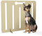 Tapón independiente para perros, barrera de madera para mascotas, para el hogar, escaleras y puertas, tapón interior para mascotas con taladro (hueso, 51 x 75 cm, perros pequeños)